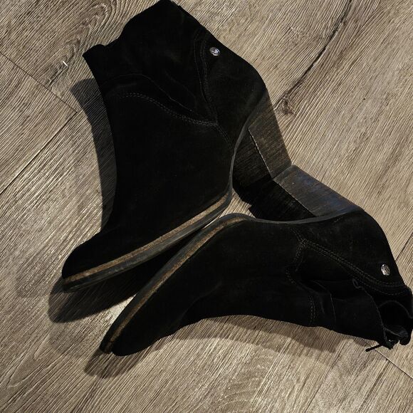 PAUL GREEN Boots Booties Austria NORA Black Suede Med Heel Ankle Size 5 - Picture 5 of 11